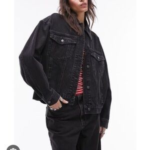 Black top shop denim jacket